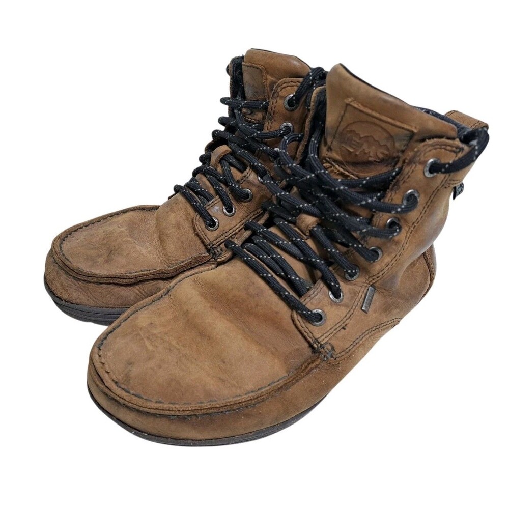 Lems Boulder Boot Grip Waterproof Men’s 9 Weathered Umber Hiking Zero Drop